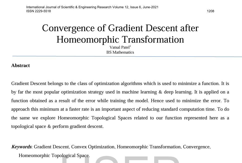 Gradient Descent research
